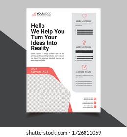 Corporate flyer design template in A4 size