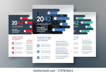 Corporate Flyer Design Template in A4. 3 Color ways included. Can be adapt to Brochure, Annual Report, Magazine,Poster, Corporate Presentation, Portfolio, Banner, Website.
