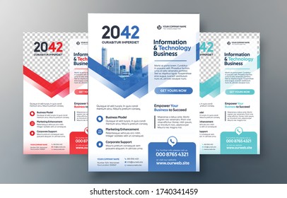 Corporate Flyer Design Template in A4. 3 Color ways included. Can be adapt to Brochure, Annual Report, Magazine,Poster, Corporate Presentation, Portfolio, Banner, Website.