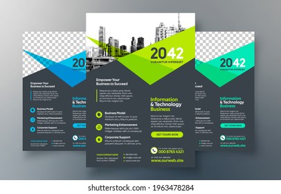 Corporate Flyer Design Template in A4. 3 Color ways included. Can be adapt to Brochure, Annual Report, Magazine,Poster, Corporate Presentation, Portfolio, Banner, Website.