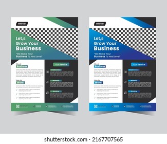 Corporate flyer design template in a4