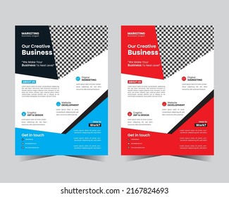 Design-Vorlage für Firmenflyer in einem 4
