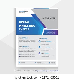 Plantilla de diseño de volante corporativo, diseño de impresión de tamaño4 totalmente editable