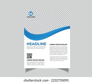 Plantilla de diseño de volante corporativo en A4. Puede adaptarse a Brochure, Annual Report, Magazine, Poster, Business Presentation, Portfolio, Flyer, Banner, Website.