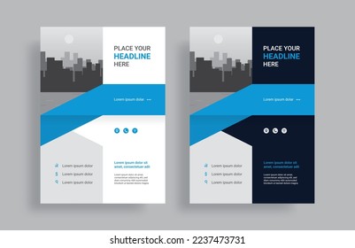 Plantilla de diseño de volante corporativo, tamaño A4, Vector, diseño sencillo y moderno