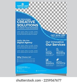 Corporate Flyer Design Template in A4.Kann an Broschüre, Geschäftsbericht, Zeitschrift, Poster, Geschäftsvorführung, Portfolio, Flyer, Banner angepasst werden