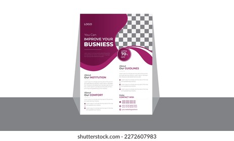 Corporate Flyer Design Template in A4. Can be adapt to Brochure, Annual Report, Magazine,Poster, Business Presentation, Portfolio, Flyer, Banner, Website.