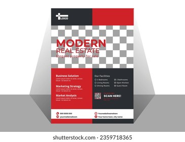 Plantilla de diseño de volante corporativo en A4. Puede adaptarse a Brochure, Annual Report, Magazine, Poster, Business Presentation, Portfolio, Flyer, Banner,
