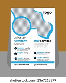 Corporate flyer design  Design Template in A4.