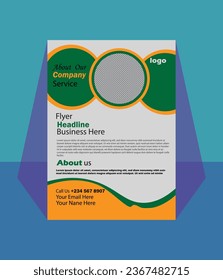 Corporate flyer  Design Template in A4.