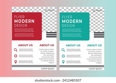 Corporate Flyer Design Template in A4. 3 Color ways included. Can be adapt to Brochure, Annual Report, magazine, poster, Corporate Presentation, Portfolio, Banner design with gradient background.