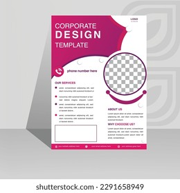 plantilla de diseño de folleto corporativo. diseño abstracto y colorido