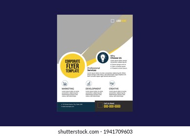 Corporate Flyer Design Template. Clean and Elegant Design format.