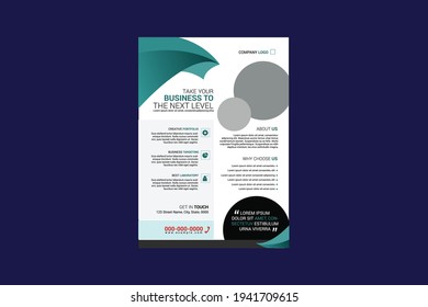 Corporate Flyer Design Template. Sauberes und elegantes Design-Format.