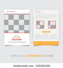 Corporate Flyer Design Template Eps  both side. 