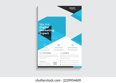 Corporate flyer design template, eps version Modern business flyer template premium