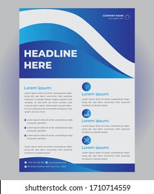 Corporate Flyer Design Template Illustration