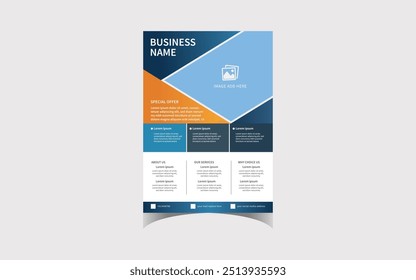corporate flyer design template illustration