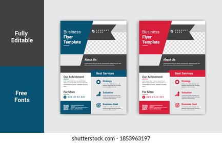 Corporate flyer design template layout.
