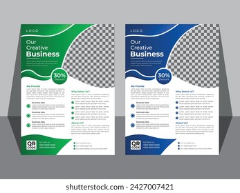 Corporate Flyer Design Template, Marketing, layout, Vector illustrator