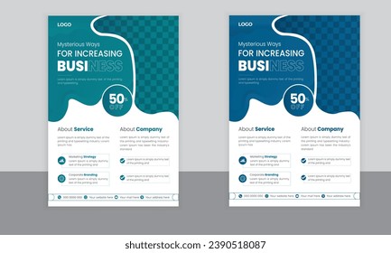 Corporate Flyer Design template modern template,marketing, business proposal, promotion, advertise Vector and business template design