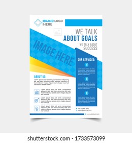 Corporate Flyer Design Template. poster flyer pamphlet brochure cover design layout space for photo background template in A4 size
