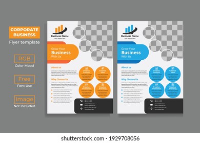 Corporate flyer design template for promotion