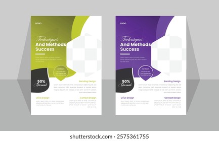 Corporate Flyer Design template stock illustration Newsletter,...