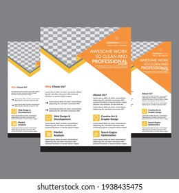 Vector de plantilla de diseño de volante corporativo