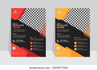  Corporate flyer design Template, vector design for Brochure, Annual Report, Magazine, Poster, Corporate Presentation, Portfolio, Flyer, infographic, layout modern  size A4