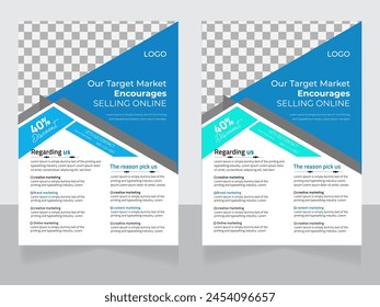 Vector de Plantilla de diseño de folleto corporativo