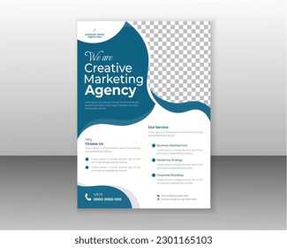 Corporate Flyer Design-Vorlage für Ihr Unternehmen mit abstrakten Formen