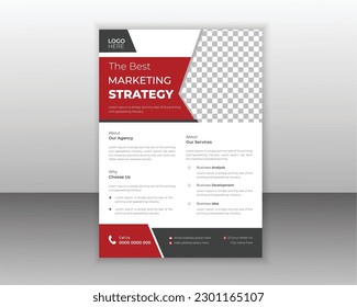Corporate Flyer Design-Vorlage für Ihr Unternehmen mit abstrakten Formen