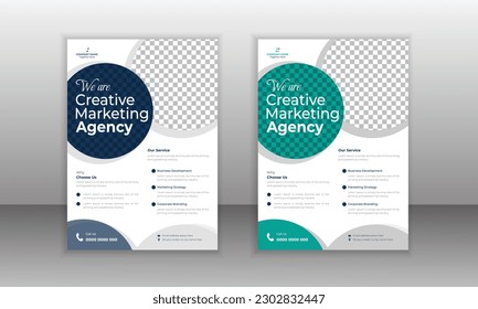 Corporate Flyer Design-Vorlage für Ihr Unternehmen mit abstrakten Formen