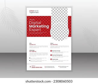 Corporate Flyer Design-Vorlage für Ihr Unternehmen mit abstrakten Formen