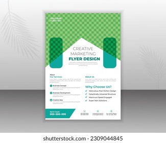 Corporate Flyer Design-Vorlage für Ihr Unternehmen mit abstrakten Formen