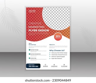 Plantilla De Diseño De Volante Corporativo Para Su Empresa Con Formas Resumen