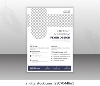 Corporate Flyer Design-Vorlage für Ihr Unternehmen mit abstrakten Formen