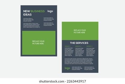 Diseño de volante corporativo, vector y plantilla de negocio