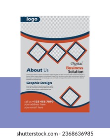 corporate flyer design, vector and business template