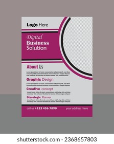 corporate flyer design, vector and business template