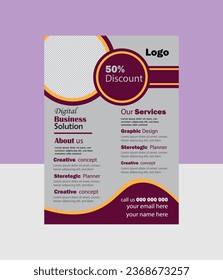 corporate flyer design ,vector and business template