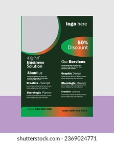 corporate flyer design, vector and business template
