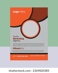 corporate flyer design, vector and business template
