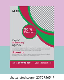 corporate flyer design, vector and business template