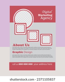 corporate flyer design, vector and business template