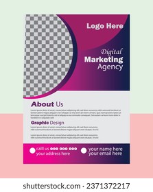 corporate flyer design, vector and business template
