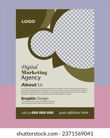 corporate flyer design, vector and business template