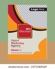 corporate flyer design, vector and business template