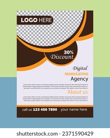 corporate flyer design, vector and business template